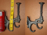 Triple Hook Wall Hook 6 1/2" tall, Unfinished You Paint Cast Iron ~ H-10