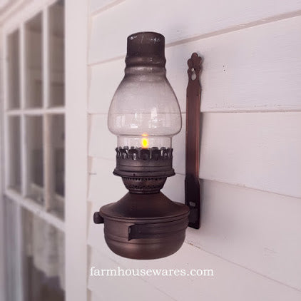 Vintage Style Oil Lamp Wall Sconce