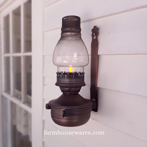 Vintage Style Oil Lamp Wall Sconce