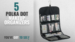 Top 10 Polka Dot Makeup Organizers [2018]: Hanging Toiletry Bag for Women ODESSA