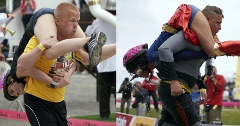 Finland Has A National 'Wife Carrying' Race & The Prize Is Beer Equivalent To Wife's Weight!