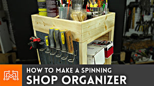 See how I made a spinning shop organizer // woodworking Sponsored by Casper: