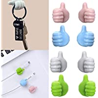 8-Piece Multi-Function Adhesive Cable Creative Silicone Thumb Wall Hook only $5.00