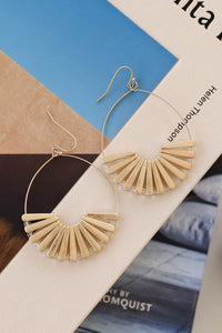 Fan The Flames Hoop Earrings - Gold