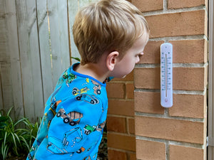 Give the child a - Large Indoor/Outdoor Thermometer