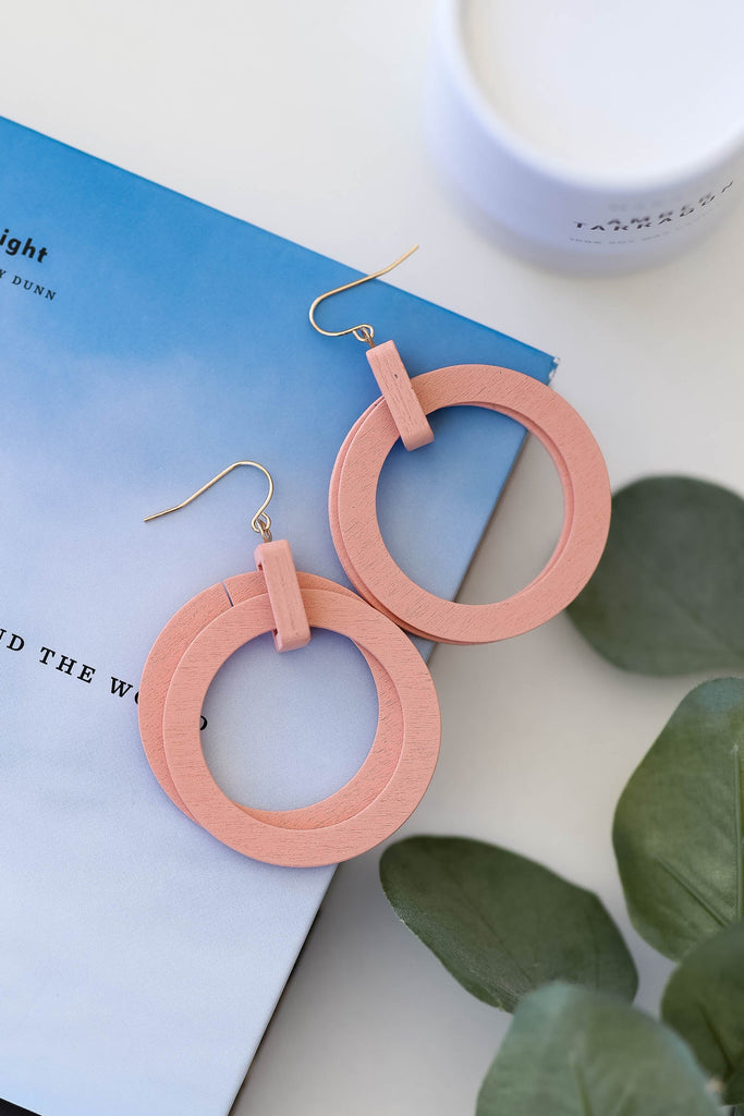 What Goes Around Hoop Earrings - Peach