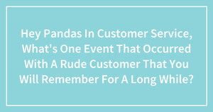 Hey Pandas In Customer Service, What’s One Event That Occurred With A Rude Customer That You Will Remember For A Long While?