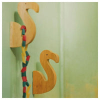 Wooden Bird Wall Hook – Flamingo