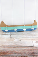 7 x 23.5 Tri-Color Wood Canoe Wall Hook