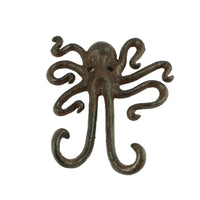 Brown Metal Octopus Wall Hook