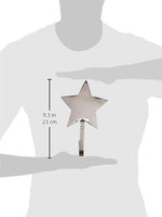 Deco 79 90882 Stainless Steel Star Wall Hooks (Set of 2), 6" x 9", Silver