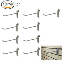 10 Counts Chrome Utility Pegboard Slatwall Single Pin Hooks 2  / 4  / 6  / 8  / 10  / 12  For Shop Display Fitting (2 )
