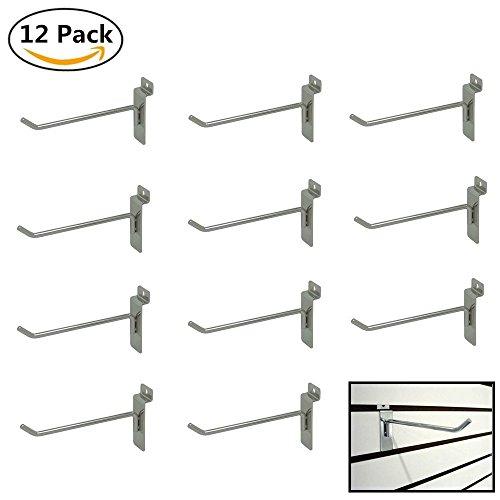 12 Counts Chrome Utility Pegboard Slatwall Single Pin Hooks 2  / 4  / 6  / 8  / 10  / 12  For Shop Display Fitting (10 )