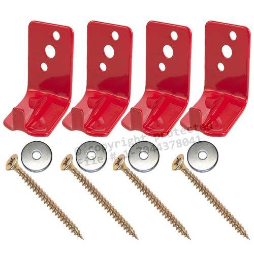 (Lot Of 4) Fire Extinguisher Bracket, Wall Hook, Mount, Hanger, Universal For 10 To 15 Lb. Extinguisher No Screws Or Washers