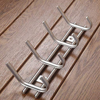 Protasm Wall Mounted Coat Hooks Stainless Steel Heavy Duty Wall Hooks Rail Robe Hook Rack for Bathroom Kitchen Entryway Closet