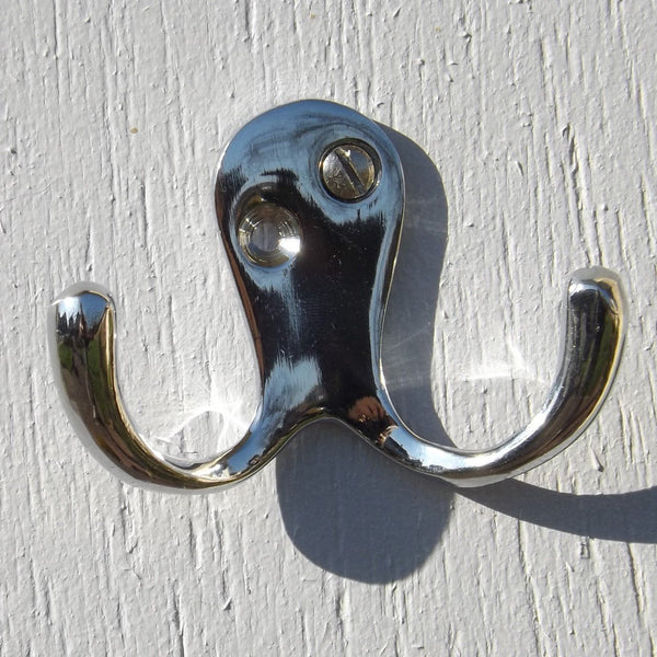 Traditional Chrome Plated Double Wall Hooks