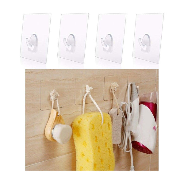12 Pk Clear Wall Hook Bathroom Kitchen Removable Strong Reusable Vacuum Suction