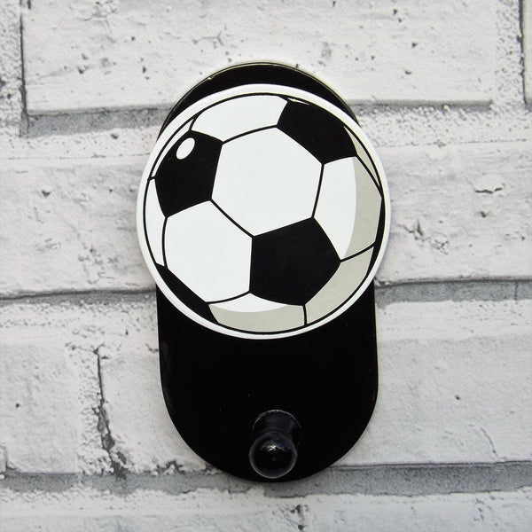 Bright and colourful children’s football wall hooks