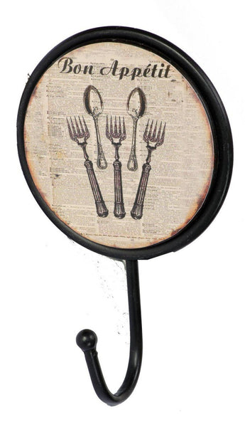 Bon Appetit Metal Wall Hook