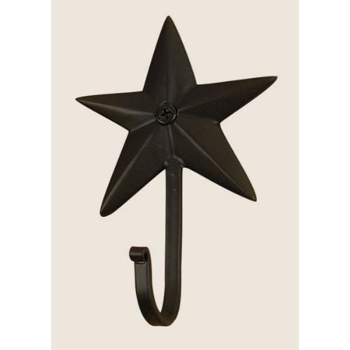 Star Wall Hook in Black Wrought Iron