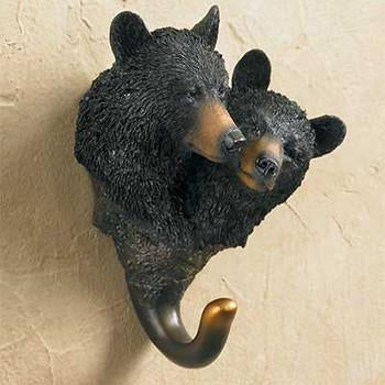 Black Bear Couple Wall Hook