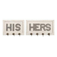 Ella Elaine His and Hers Wall Hook - Set of 2