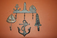 4) Sailboat Christmas Gift, fast and free shipping, bronze-look cast iron sailing decor, antique-look sailboat decor, anchor,~