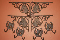 8) pcs, Christmas Gift, Country Western Home Decor, Set of 8, Shelf Brackets, Corbels, Wall Hooks, Farm & Ranch Decor,Free Shipping