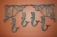 6) Antique-look Mermaid Wall Decor, Free Shipping, Bronze-look color Mermaid Decor, Shelf Brackets,Wall Hooks,Cast iron,B-49, BL-42
