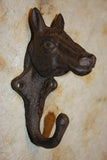 Three-dimensional Horse Head Wall Hook, Rustic Solid Cast Iron, Collectible Horse Home Decor, Horse Lover Gift, Free Shipping, W-62