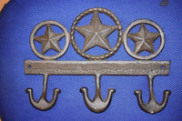 Lone Star Husband Gift Rustic Cast Iron Lone Star Coat Hat Wall Rack Shipping Included, W-56