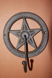 Texas Country Lone Star Wall Hook, Lone Star Towel Hook, Farm Barn Ranch, Lone Star Coat Hat Hook, Cast Iron, Free Shipping, W-11