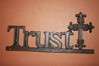 Christian Trust Wall Plaque Christmas Gift, Old-European Design Cast Iron Wall Cross Set 6 Pieces ~