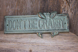 Unique Crab Theme Wall Decor, Don&#39;t Be Crabby Cast Iron Wall Plaque, Free Ship, BL-66
