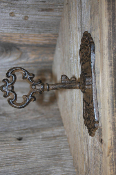 Old Fashion Skeleton Key Wall Hook Cast Iron 4&quot; high, 6&quot; long, Free Shipping, HW-04