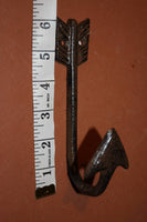 Arrowhead Design Cast Iron Wall Hook, 6 inches, Shipping Included, W-69