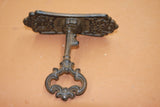 Old Fashion Cast Iron Necklace Holder Wall Hook Skeleton Key Design, Solid Cast Iron 8&quot; high, Free Shipping, HW-04
