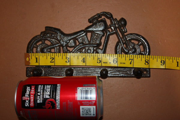 Old Fashion Motorcycle Wall Hook for coats, hats, jackets,  solid cast iron 8 inches wide, H-03