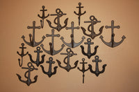 16) Vintage Look Anchor Wall Hooks Deluxe Collection, Rustic Brown Cast Iron, Shipping Included