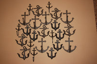 20)  Deluxe Collection Vintage Look Anchor Wall Hooks, Rustic Brown Cast Iron, Shipping Included