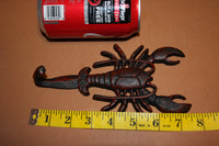 Lobster Wall Hooks, Burnished Red Bronze Look Solid Cast Iron, 7 1/2 inches high, H-96