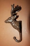 Deer Hunter Coat Hook, Cast Iron 8 inches tall, W-41