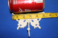 Butterfly Wall Decor Cast Iron Wall Hooks, 4 1/4&quot; tall, H-30W