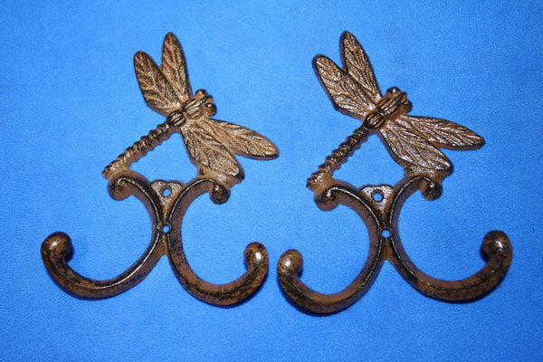 Vintage-look Dragonfly Cast Iron Wall Hooks ~ 6 inch Volume Priced H-59
