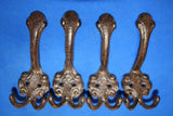 Farmhouse Entryway Mudroom Coat Hat Wall Hooks Cast Iron 5 1/2&quot; Three Hooks to hang items from, Volume Priced ~ H-61