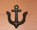 Rustic Anchor Towel Hooks Cast Iron 6 inch Volume Priced, H-83