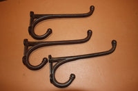 Extra Large Coat & Hat Hook Rustic Cast Iron 10 1/4 inches, Volume Priced, H-01