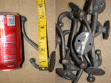 Old Fashion Hat & Coat Double Hook Solid Cast Iron, 5&quot; top hook backplate is 1 1/2 inch H-05