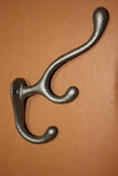 Early Americana Triple Hook Wall Hooks Cast Iron 6 3/4&quot; high, Volume Priced ~  H-15