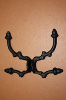 Double Hook Wall Hooks Fancy Acorn Design, Solid Cast iron 4 1/2&quot; high, Volume Priced,  H-19